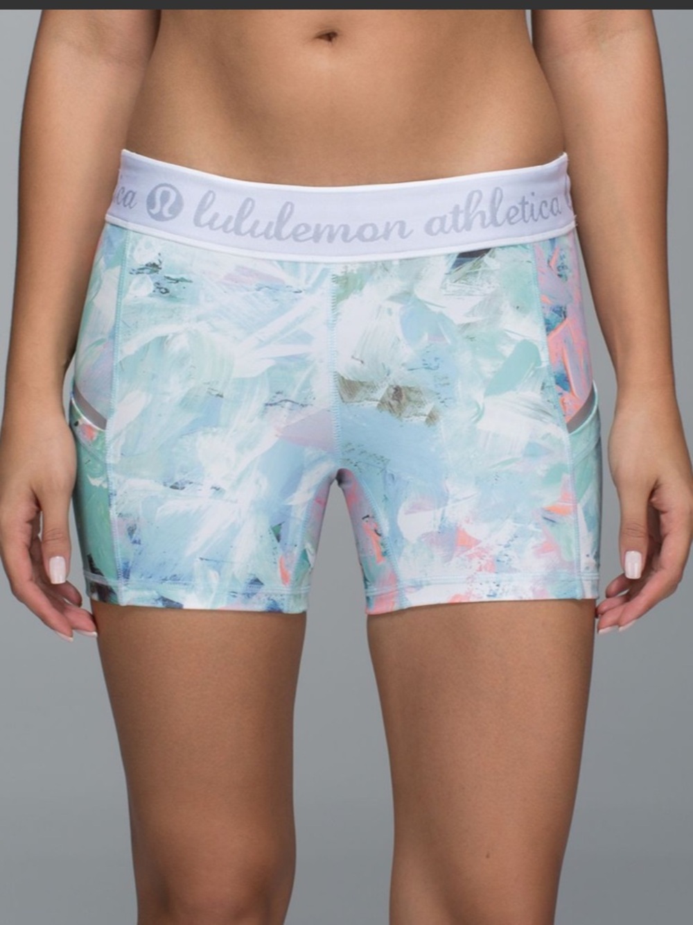 lululemon athletica pastel printed athletic shorts